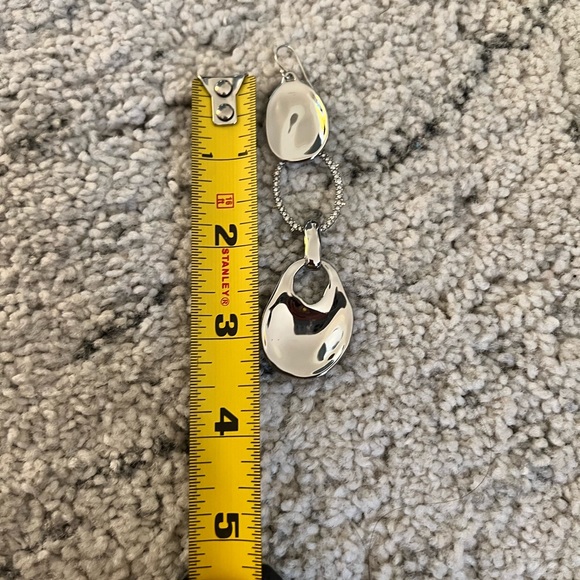 ALEXIS BITTAR Liquid Link silver Dangling Drop Earrings - new & never worn - Picture 6 of 6